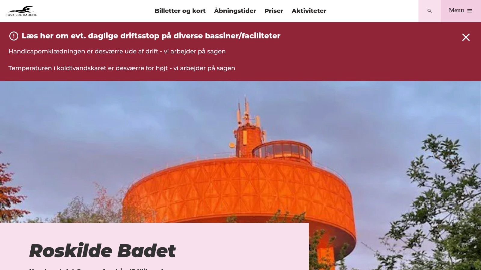 Roskilde Badene – Officiel hjemmeside