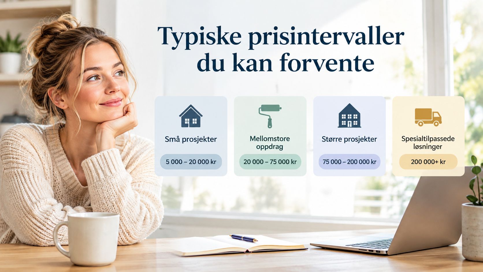 Kvinde ser på prisskema for tv-inspektion af kloakker i Lolland og Falster.